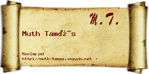 Muth Tamás névjegykártya