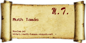 Muth Tamás névjegykártya