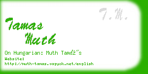 tamas muth business card